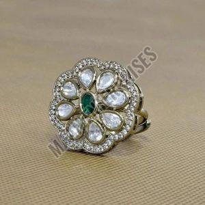 Kundan Style Artificial Diamond Ring