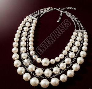 Layered Faux Pearl Necklace