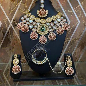 Meenakari & Stone Necklace Set