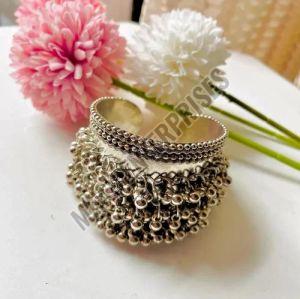 Oxidized Brass Bracelet with Ghungroo Bells