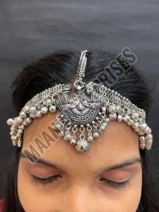 Oxidized Maang Tikka with Ghungroo