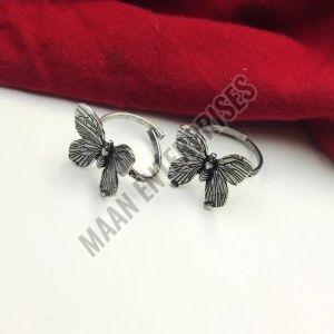 Simple Oxidized Toe Rings