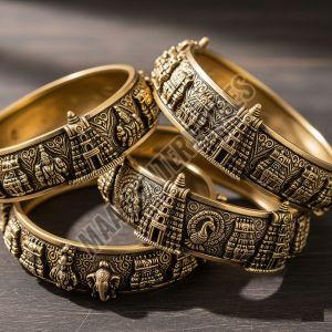 Temple Design Brass Bangles