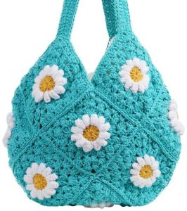 Daisy Pattern Crochet Handbags