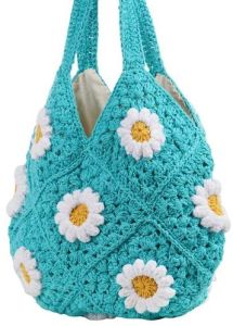Daisy Pattern Crochet Handbags