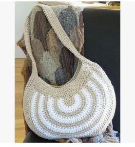 Round Pattern Crochet Handbags