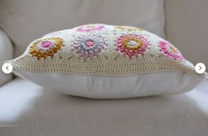 Flower Pattern Crochet Cushion Covers