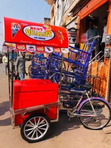 Red Ice Cream Push Cart Tricycle