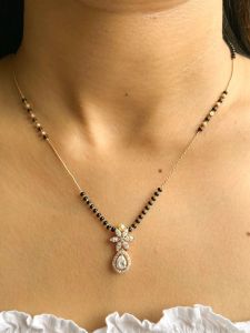 18K Gold Lab Grown Diamond Mangalsutra