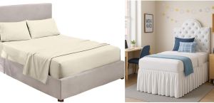 Twin XL 42 Ivory Bed Sheet Set