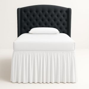 Dorm Bed Skirt With Split Corner