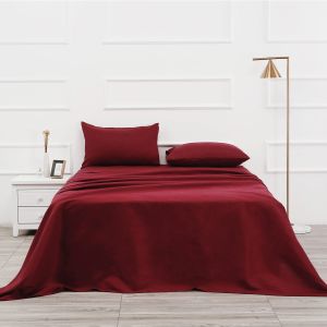 Extra Long 32 Burgundy Bed Sheet Set