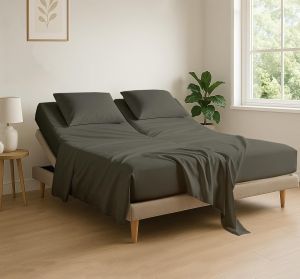 Flex Top King Dark Grey Bed Sheet Set