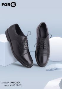 FORB Mens Black Formal Oxford Shoes