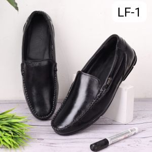FORB Mens Black Lace Up Formal Loafers