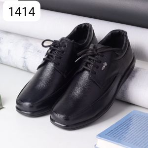 FORB Mens Black Textured Lace Up Shoes
