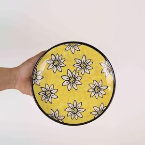 Sunny Daisy Ceramic Plate