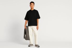 Oversize French Terry Cotton T Shirt