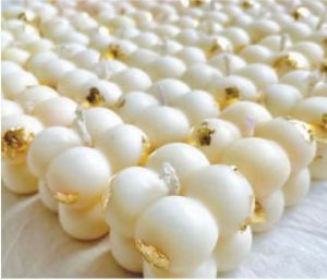 Gold Foiled Bubble Candle