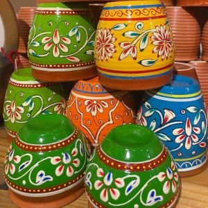 Printed Wooden Tea Cups