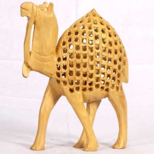 Wooden Camel Statue