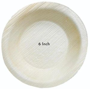 6 Inch Plain Areca Leaf Plate