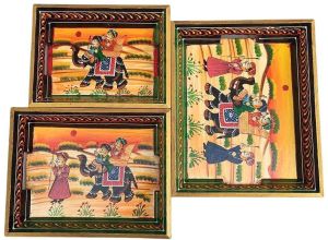 Hand Painted Rajasthani Art Wooden Photo Frame