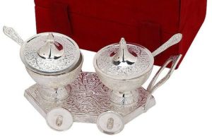 Silver Plated Bowl and Tray Set
