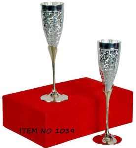 Silver Plated Wine Glass Set