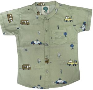 Baby Boy Printed Cotton Shirt