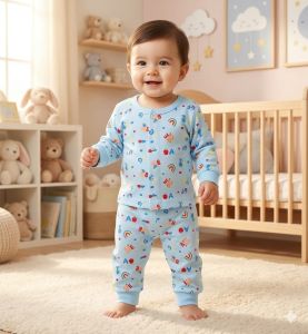 Baby Printed Cotton Night Suit
