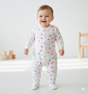 Baby Soft Cotton Printed Full Sleeve Sleepsuit