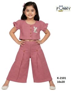 Girls Stylish Crop Top &AMP;AMP; Palazzo Set