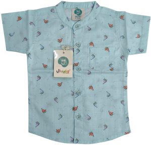Kids Light Blue Cotton Shirt