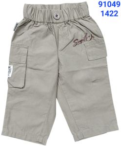 Kids Soft Cotton Elastic Waist Cargo Pants
