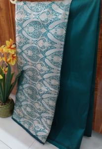 Rama Green Brocade Silk Woven Unstitched Co-ord Sets Fabric