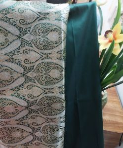 Brocade Woven Silk Bottom Unstitched Co-ord Sets Fabric