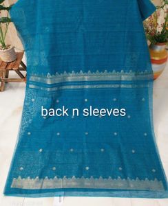 Beautiful Printed Peacock Blue Pure Silk Unstitched Suits
