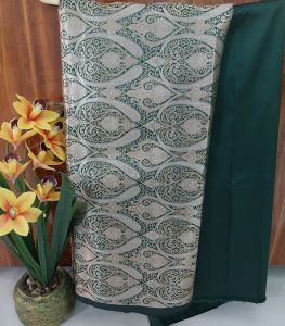 Brocade Woven Silk Bottom Unstitched Co-ord Sets Fabric