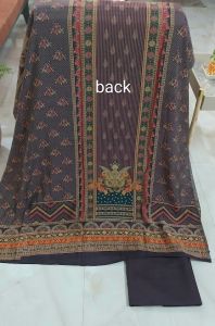 Cotton Blend Digital Printed Unstitched Suit with Rayon Dupatta