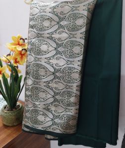 Brocade Woven Silk Bottom Unstitched Co-ord Sets Fabric