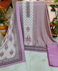 Digital Printed Pashmina Zari Embroidered Unstitched Suits