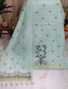 Premium Sea Green Cotton Shantoon Bottom Unstitched Suits