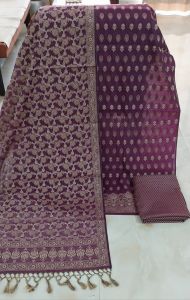 Pure Chanderi Cotton Woven Unstitched Suit