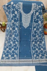 Pure Cotton Woven with Tassels Unstitched Suits