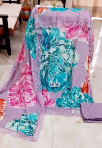 Pure Muslin Silk Soft Digital Printed Unstitched Suit