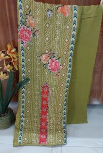 Digital Printed Muslin Silk Embellished Unstitched Suit Fabric