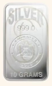 10gm 999.9 Pure Silver Bar