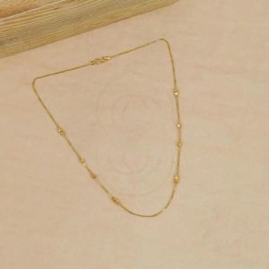 18K Gold Delicate Ball Chain