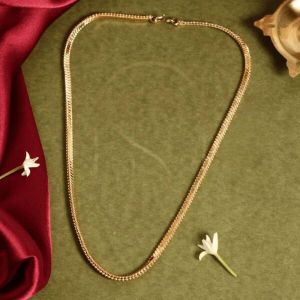 18K Smooth Yellow Gold Chain